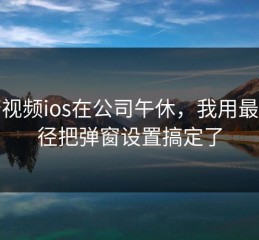蘑菇视频ios在公司午休，我用最短路径把弹窗设置搞定了