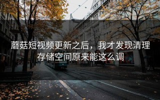 蘑菇短视频更新之后，我才发现清理存储空间原来能这么调