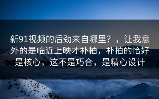 新91视频的后劲来自哪里？，让我意外的是临近上映才补拍，补拍的恰好是核心，这不是巧合，是精心设计