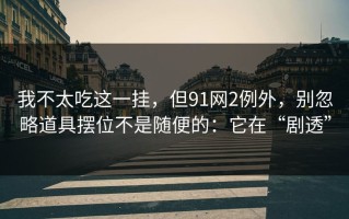 我不太吃这一挂，但91网2例外，别忽略道具摆位不是随便的：它在“剧透”