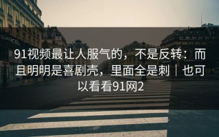 91视频最让人服气的，不是反转：而且明明是喜剧壳，里面全是刺｜也可以看看91网2