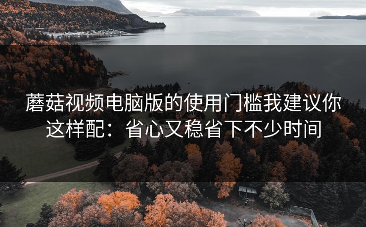 蘑菇视频电脑版的使用门槛我建议你这样配：省心又稳省下不少时间-第1张图片-蘑菇影视官网 - 热门影视短视频一站式平台
